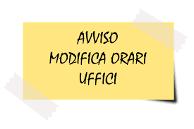 Modifica Orario Apertura Uffici Comunali - VENERDI' 22 MAGGIO 2026